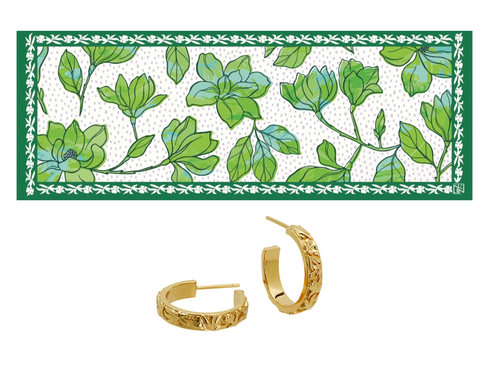 Beautiful Summer BUNDLE! - Shawl + Hoop Earring